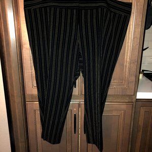 Plus Size Lane Bryant Crop Pinstripe Pants